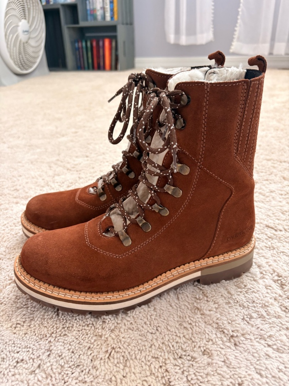 Women's Bos & Co Ada Shearling-Lined Waterproof Suede Boots